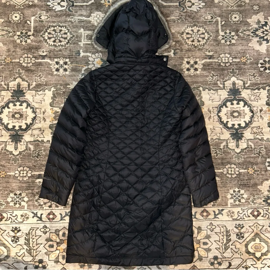 Eddie Bauer alpendown Women's Black Quilted Puffer Coat with Fur Hood - Image 2
