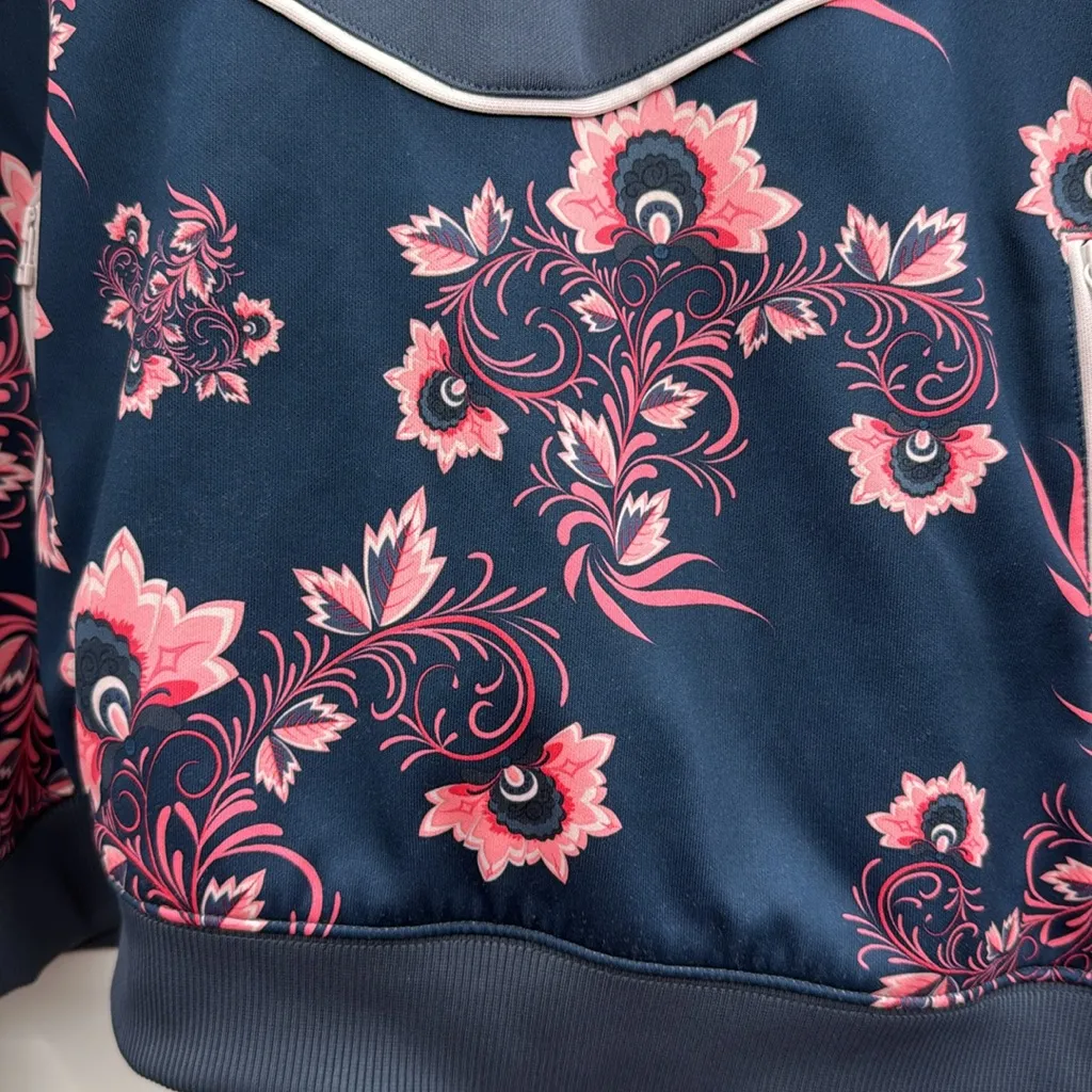 Nike Zip Up Sweater - Pink and Gray‎ Floral - Image 4