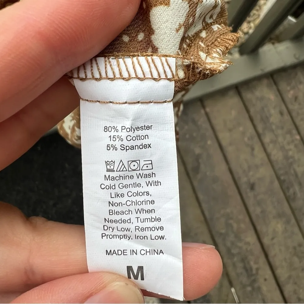 Miss Sparkling size M brown floral skirt Size M - Image 4