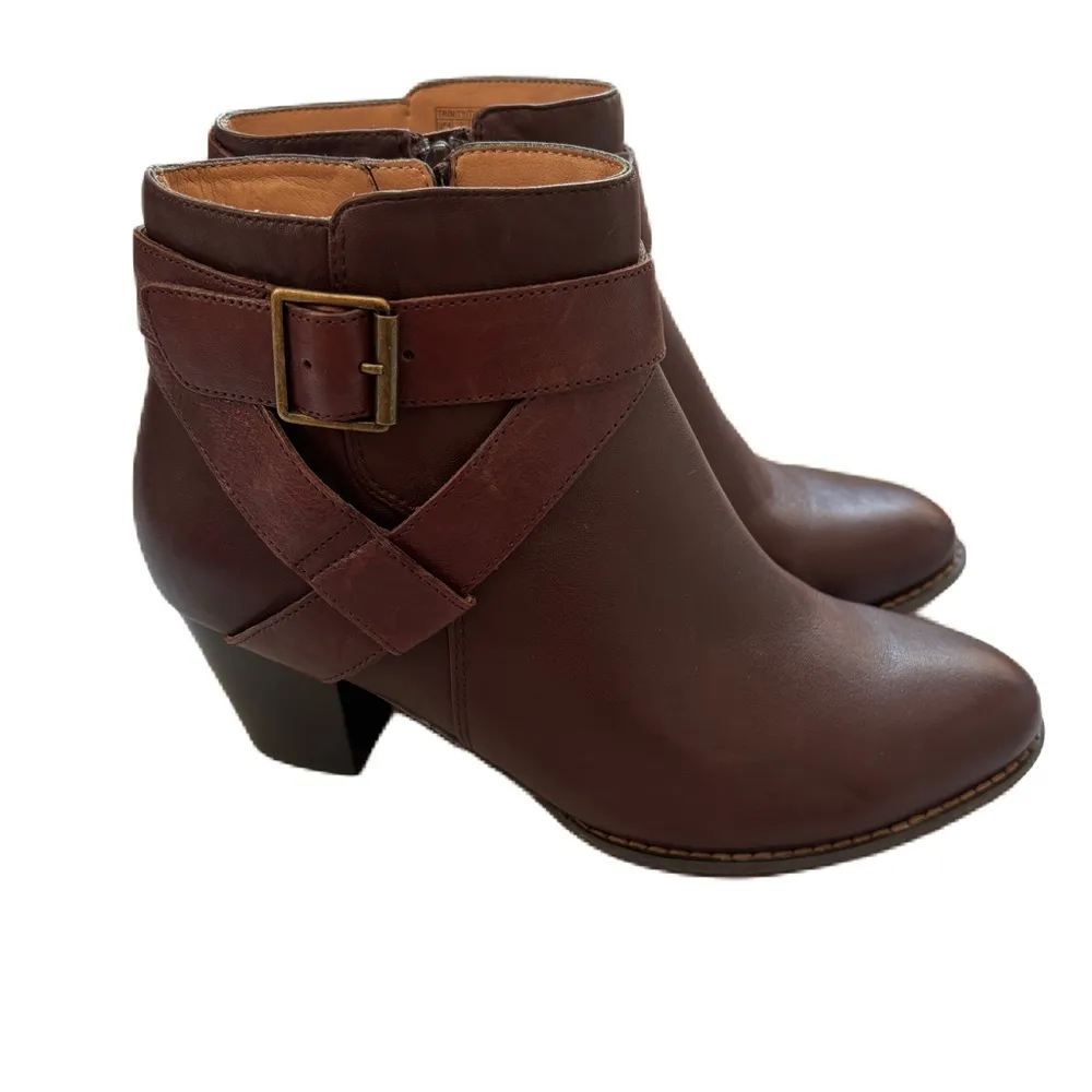 Vionic  Women's‎ Trinity Boots Chocolate Brown Leather Size 9 Booties Ankle Boot - Image 2