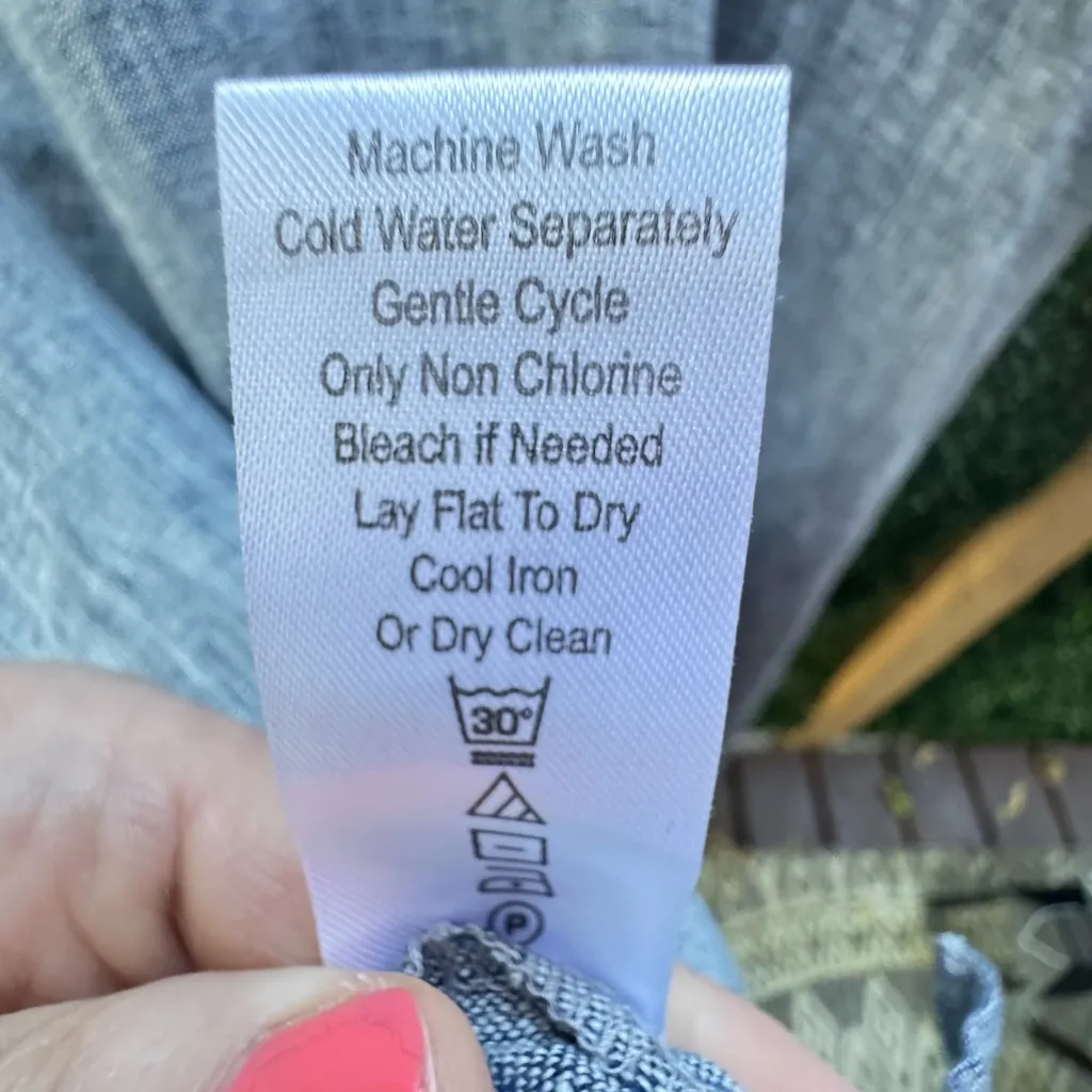 NWT Kyla Seo Caite Laramie Embroidered Linen Shift Dress Top size Small handmade Blue - Image 12