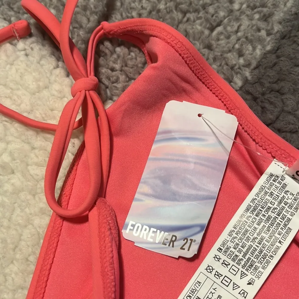 New Forever 21 Pink Bikini Bottoms String ties Size M Medium NWT - Image 3