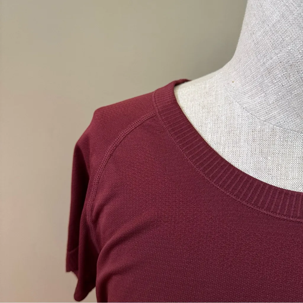 CRZ Yoga Women's Seamless Athletic Workout Short Sleeve Shirt Top Red Size M - Image 10