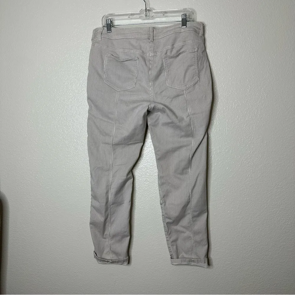 Chicos Straight Leg Casual Striped Pants 2 - Image 3