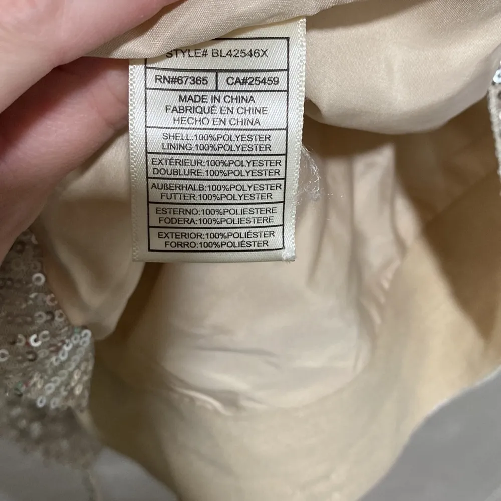 NWT BB Dakota Gold Sequined Button Up Blazer Size XS - Image 5