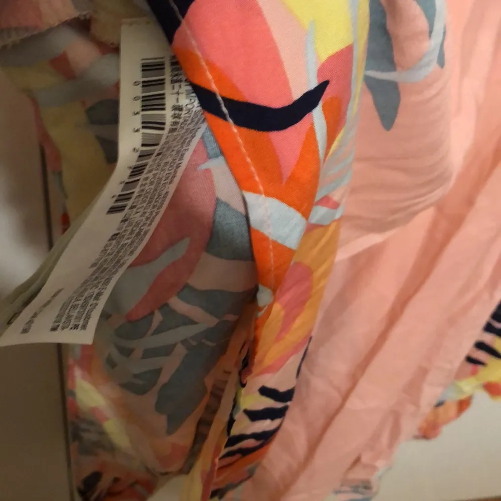 Forever 21 Contemporary Women’s  Small Pink/ Multi Colored High- Low Cut Dress - Image 7