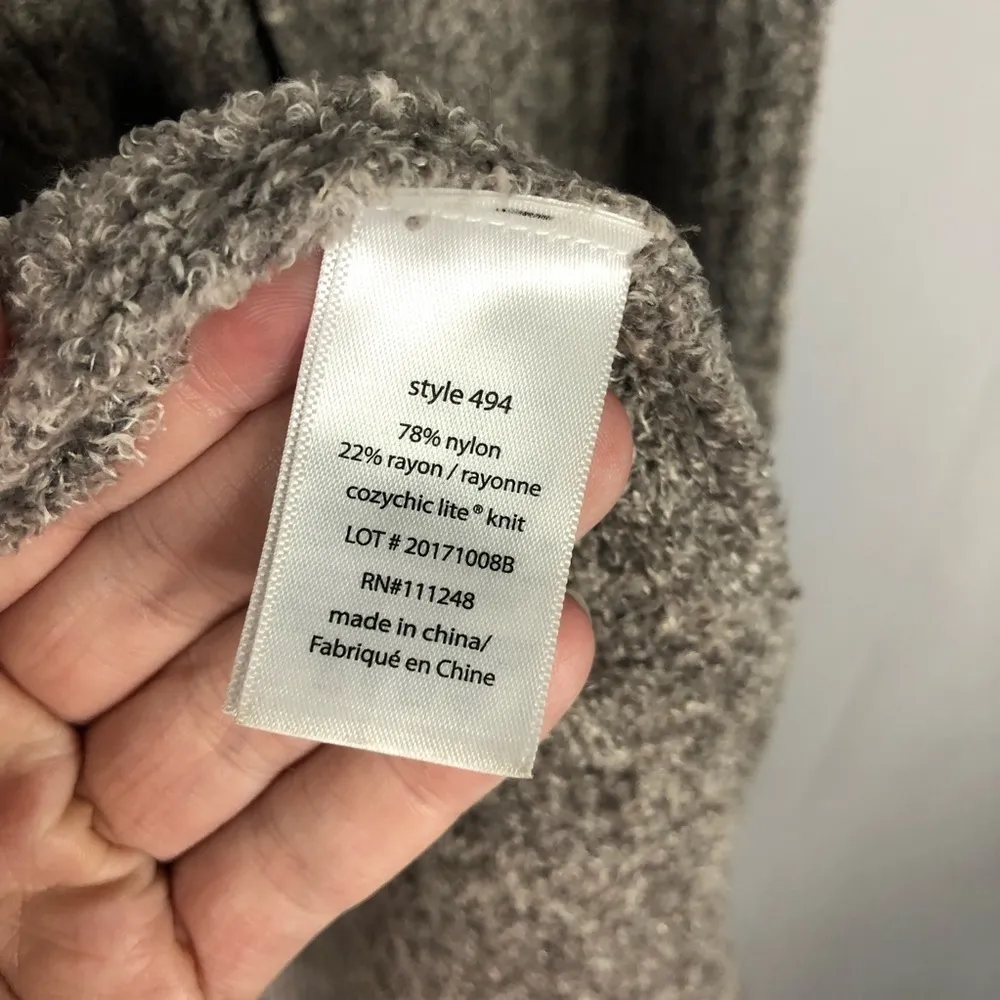 Barefoot Dreams CozyChic Lite Brown Montecito Long Knit Cardigan Sweater M - Image 9