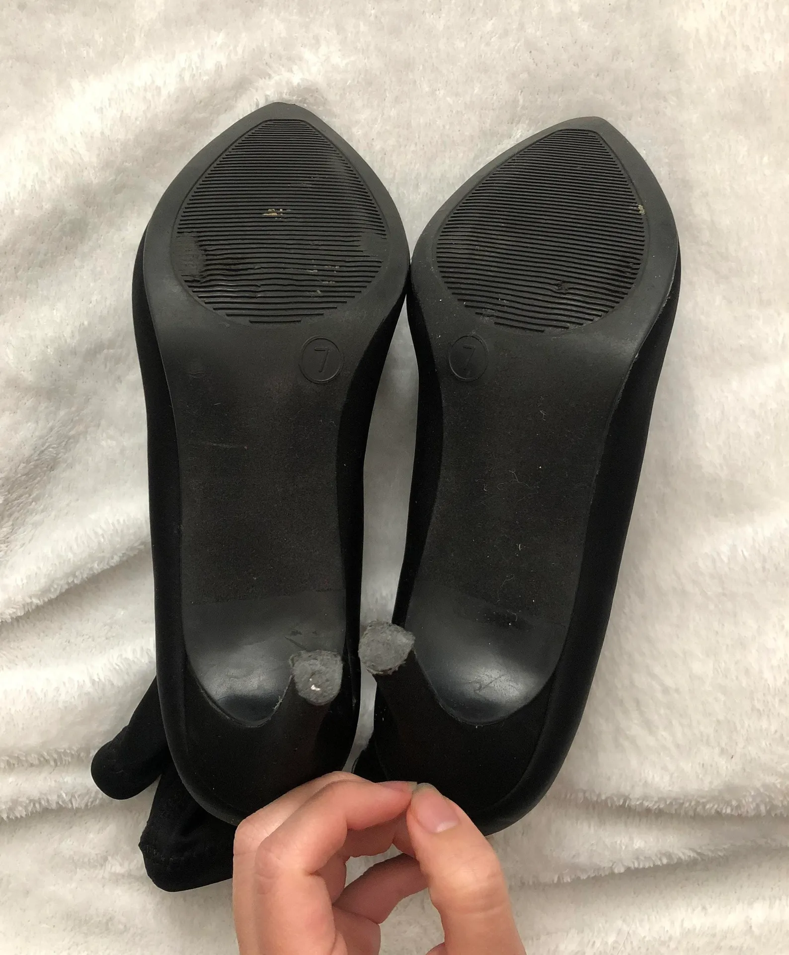 Black Sock Boot Heel Size 7 - Image 4