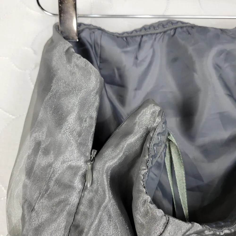 The Limited Event Women's Dress 6 Silver Strapless Organza Party Prom Cocktail - Image 5