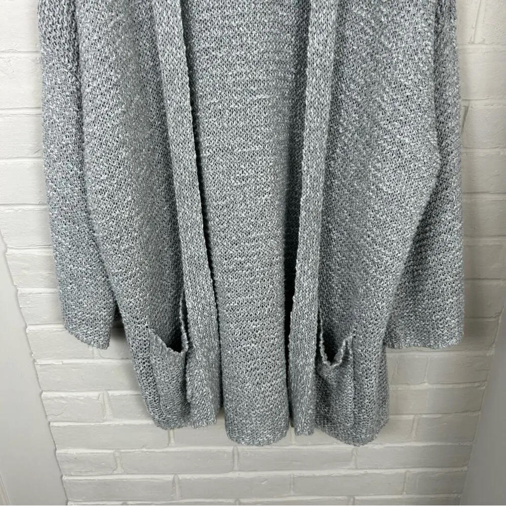 Aerie Grey Chunky Open Knit Oversized Cardigan Sweater Size XS/S - Image 2