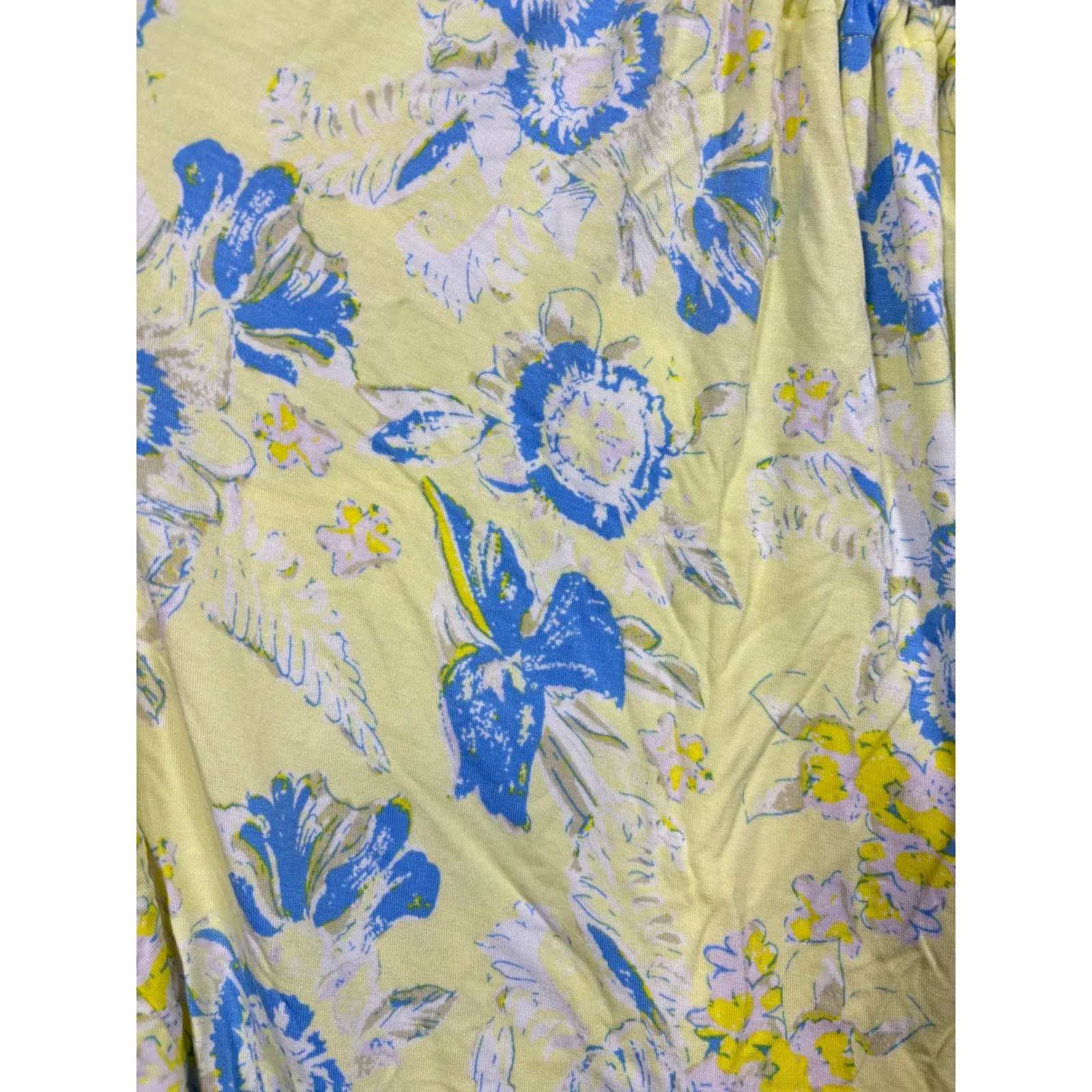 Free People Baja Babe Yellow Floral‎ Cold Shoulder Women's Shirt Size S - Image 4