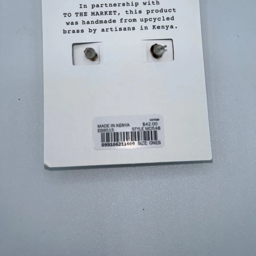 NWT New Madewell To The Market Link Dangle Brass Earrings - Image 6