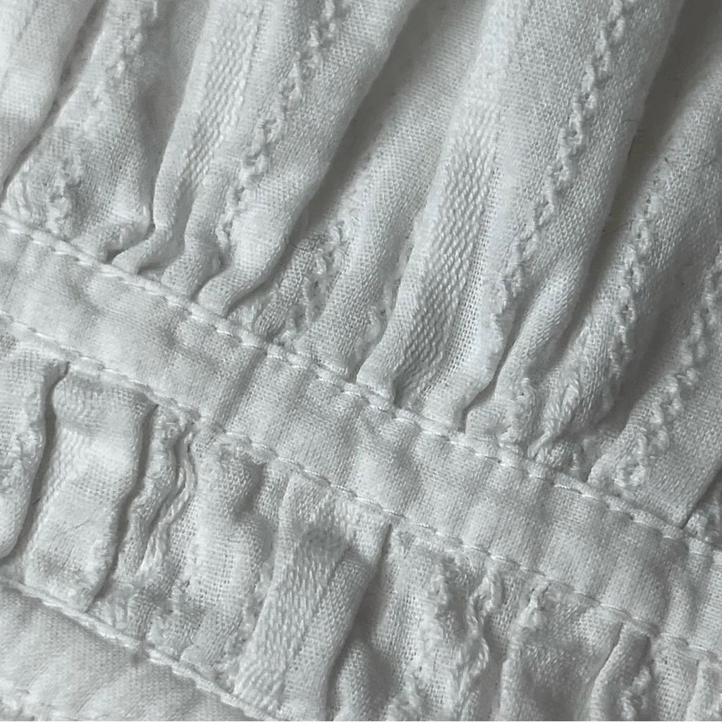 American Eagle White Crochet Peplum Crop Top M Coquette Cottagecore Lace preppy - Image 11