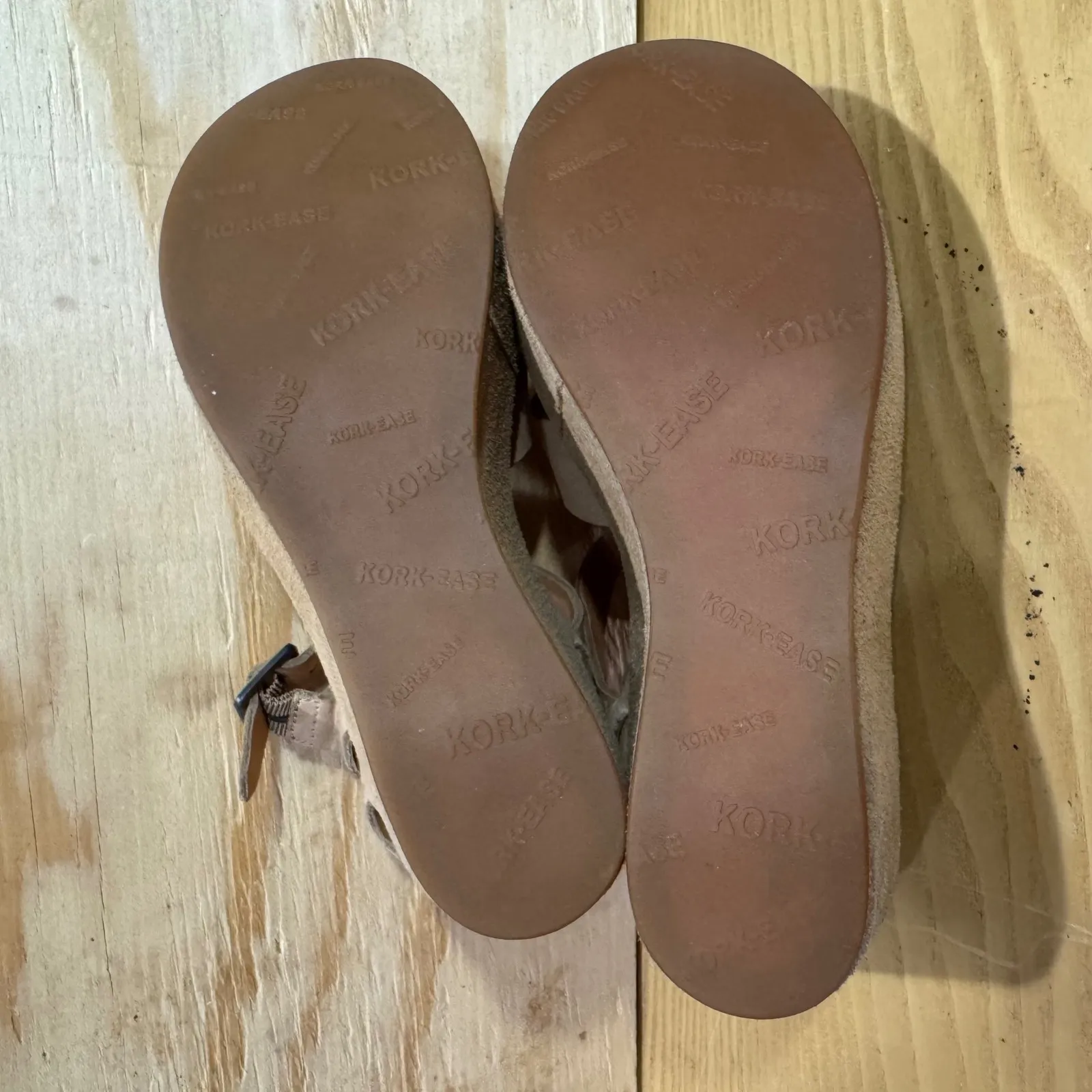 Kork Ease Ava Wedge Platform Tan Leather Sandals Size 6 - Image 14