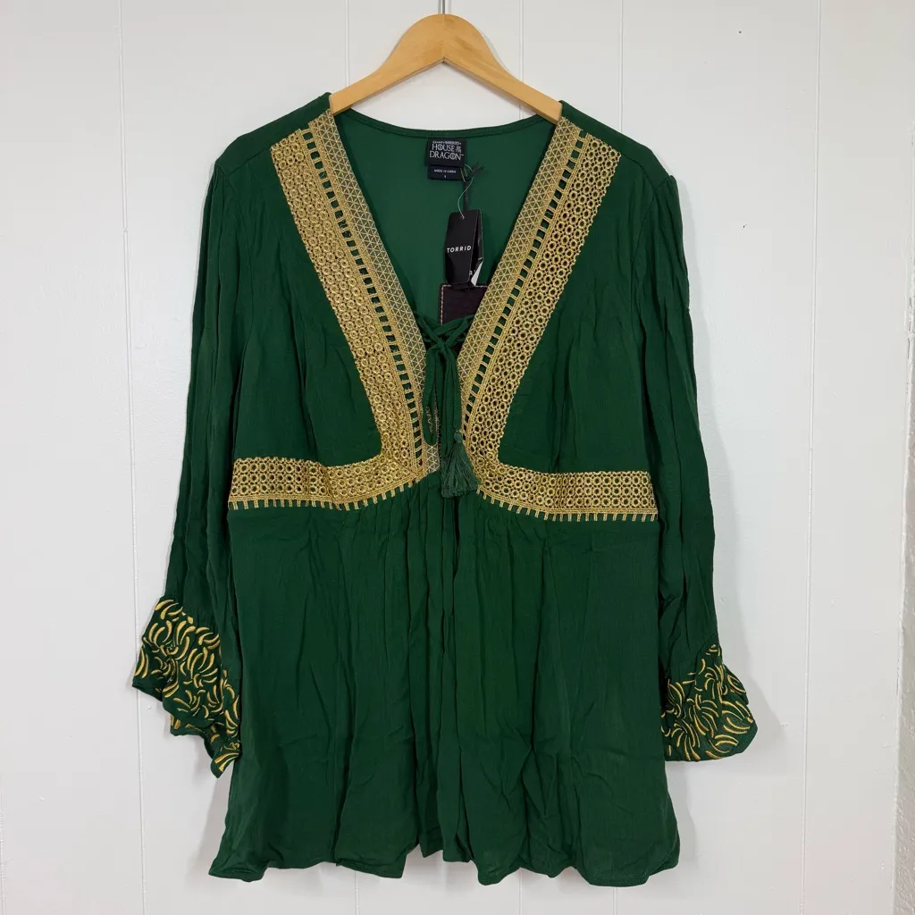 NEW Torrid X Game of Thrones House of Dragons Babydoll Blouse - Image 2
