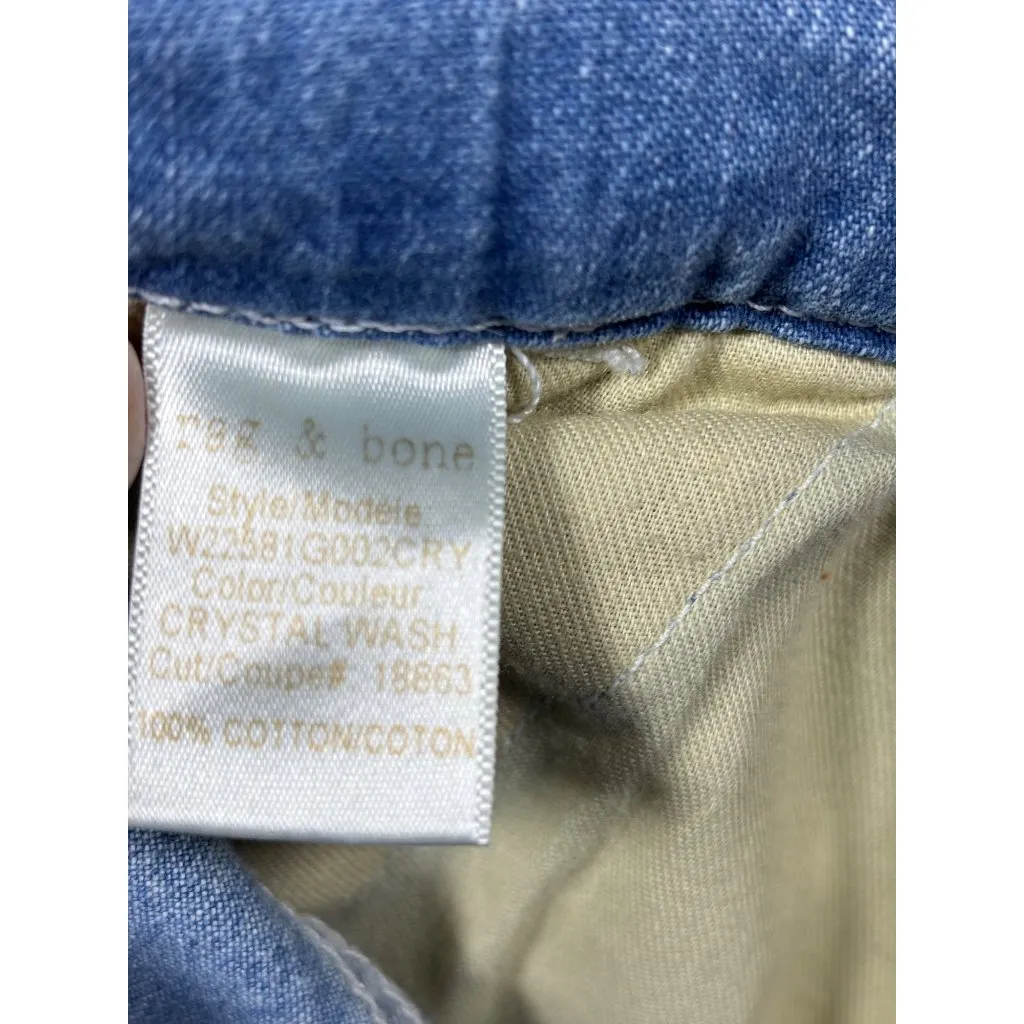 Rag & Bone Womens Jeans 25 Massive Crystal Wash High Rise Wide Leg‎ - Image 4