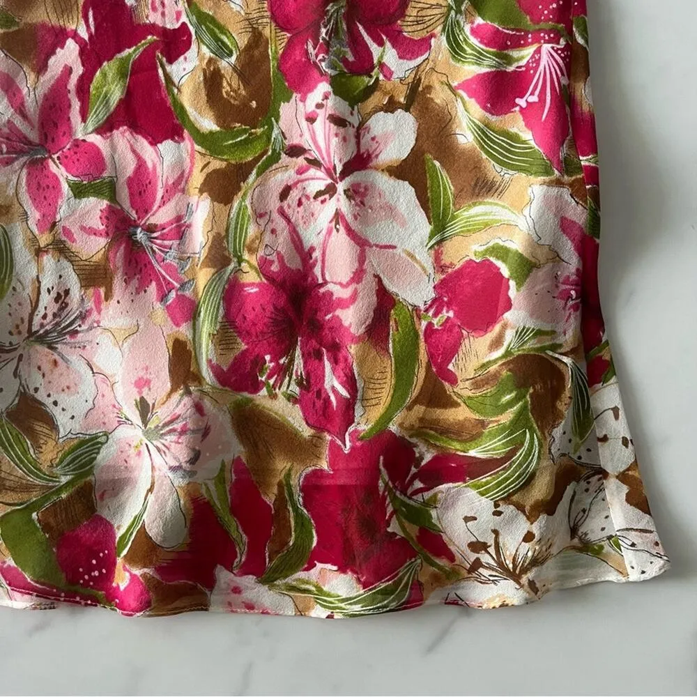 Coldwater creek vtg silk midi dress fairy Y2K romantic floral 90’s grunge Sz 8 - Image 6