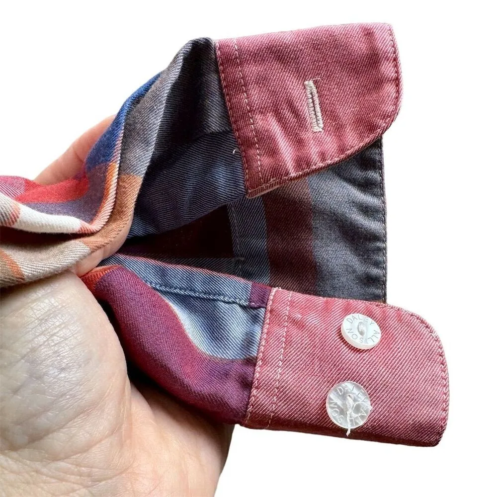 Allison Daley Women's Plaid Button-Up Shirt Size 14 Vintage 90s Style - Image 4