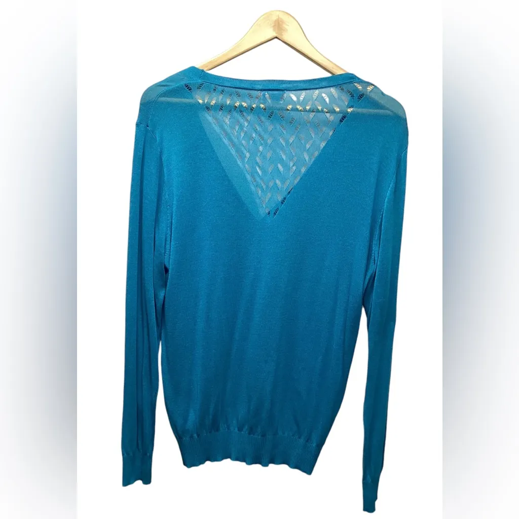 LulaRoe Cheryl lightweight cardigan. Deep turquoise. Size Medium - Image 4