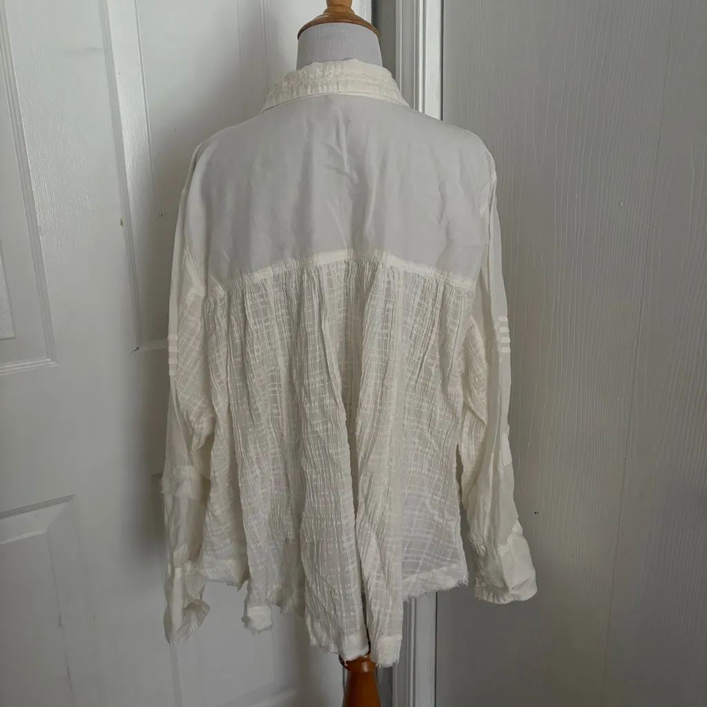 Free People  Bluejay Patchwork Blouse - Image 4