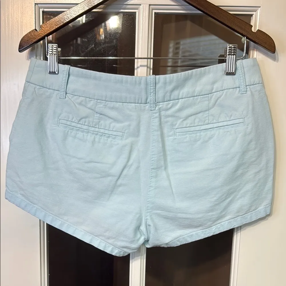J CREW Pastel Blue 100% Birdseye Cotton Shorts Size 6 - Image 3