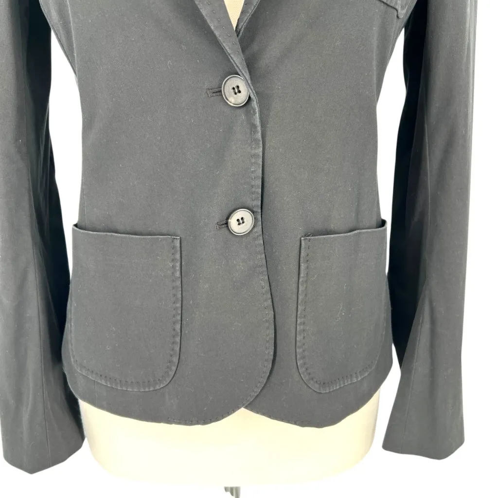 Theory Jovanna Two Button Tailored Blazer Suit Jacket Black Size 8 - Image 3