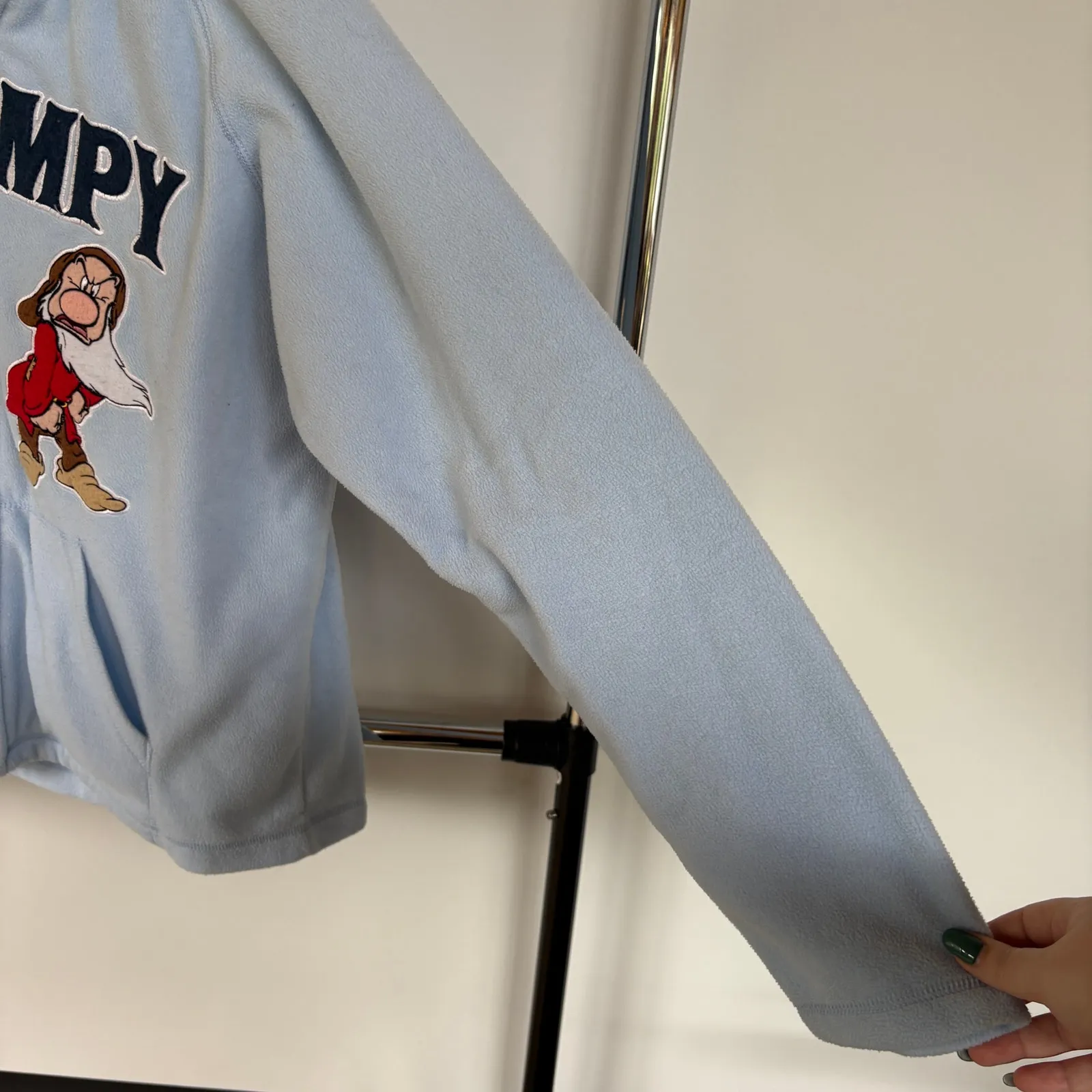 Y2K Disney Vintage Grumpy Fleece Hoodie Sweatshirt Disneyworld Snow White XL - Image 6