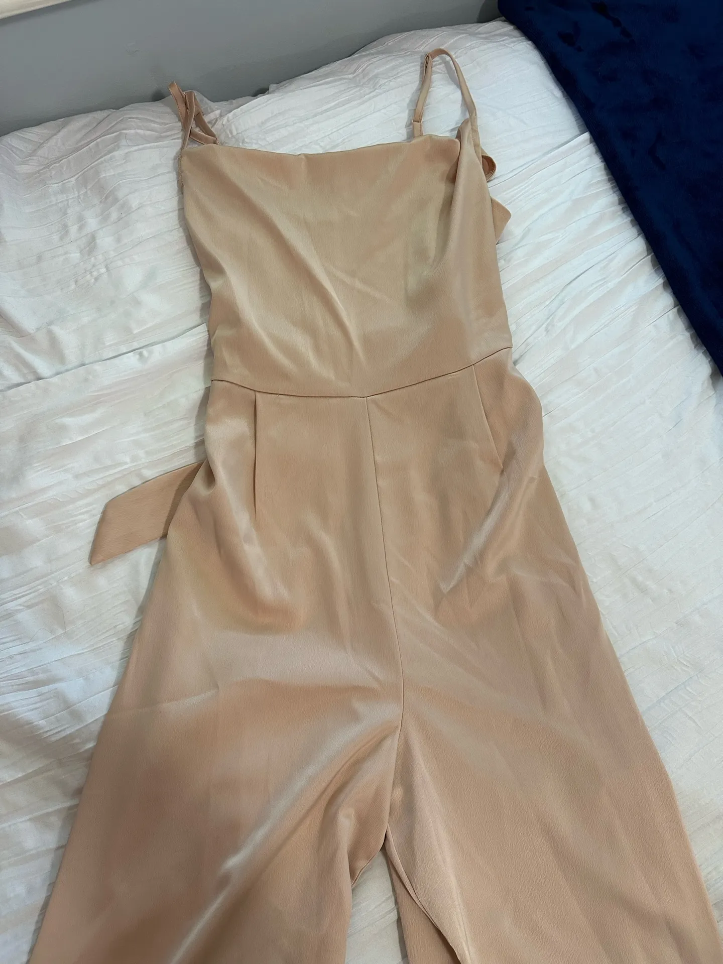 Champagne Satin Jumpsuit - Image 2