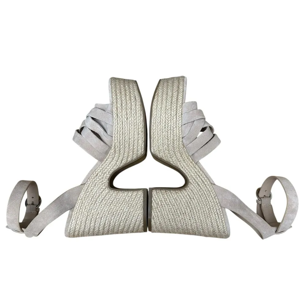 MARC FISHER LTD Women's US 8 M Oaten Espadrille Platform Leather Sandal Natural Pink - Image 6