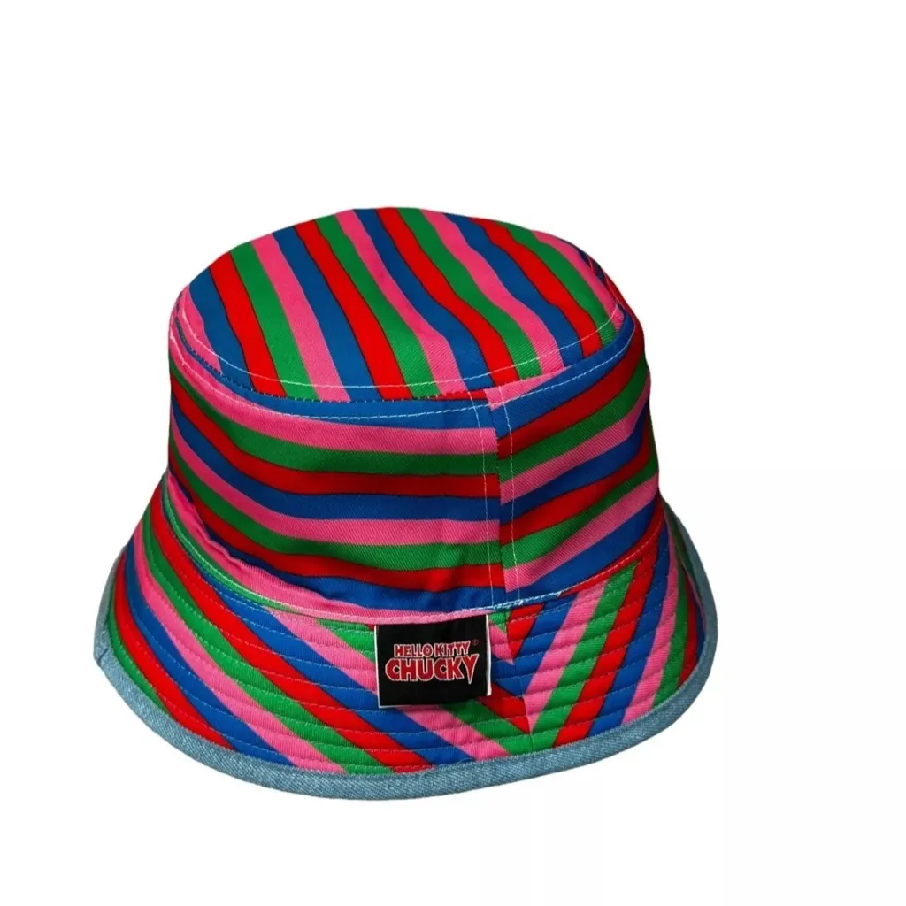 Hello Kitty Chucky Bucket Hat Universal Studios HHN Reversible Blue - Image 6