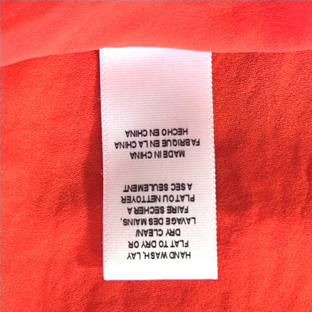 Anthropologie Allison New York Red Floral Flutter Tassel Sleeve Wrap Mini Dress - Image 10