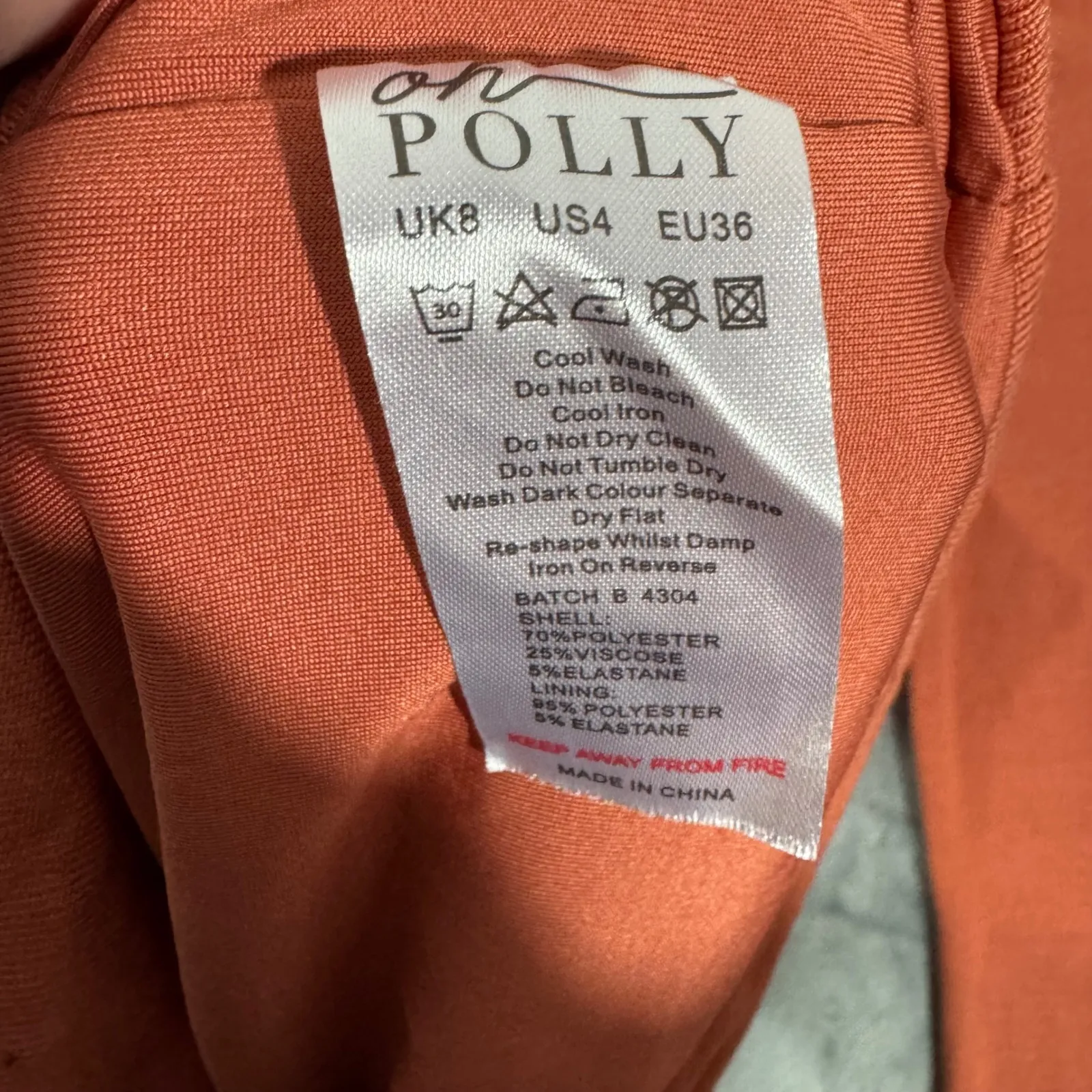 Oh Polly "Wildest Dreams" Mini Dress in Rust Orange, Long Sleeve Mini Dress US 4 - Image 7