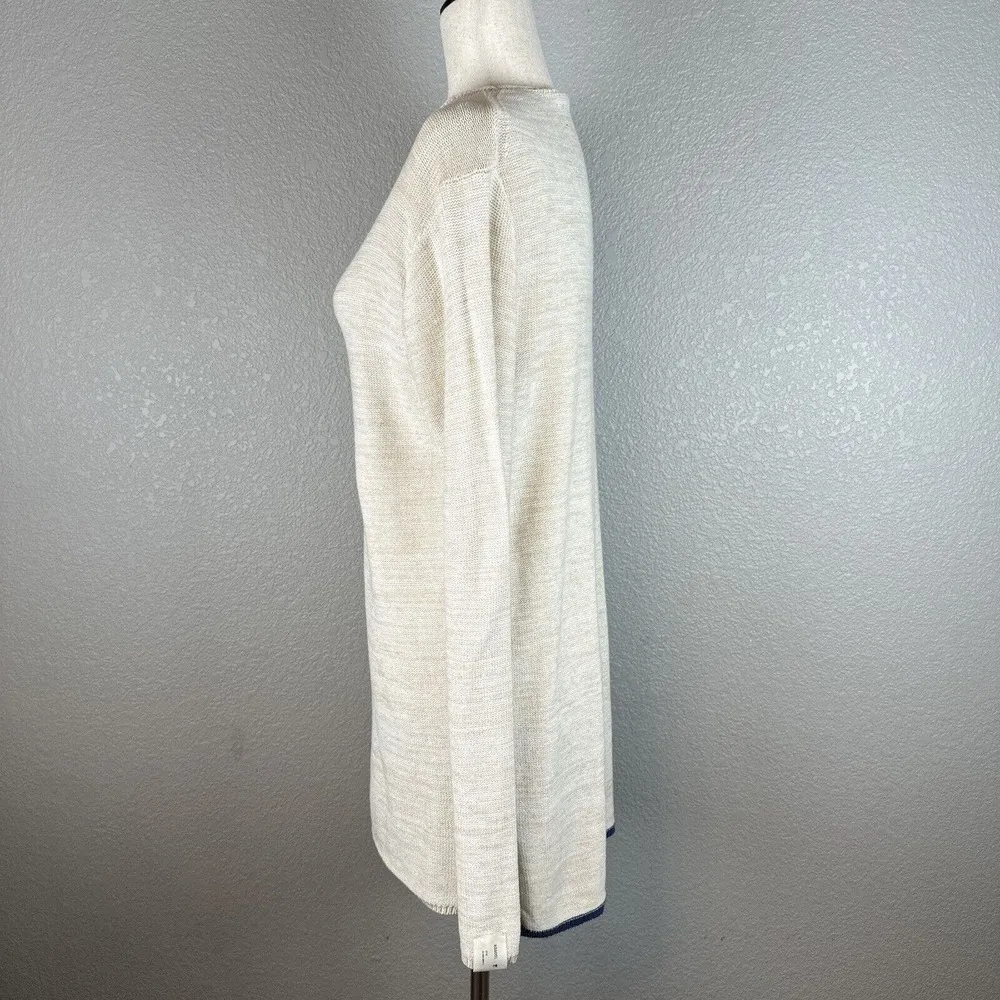 Scotch & Soda Amsterdam Couture Womens Sweater Size M Medium Ivory Cotton Linen - Image 3