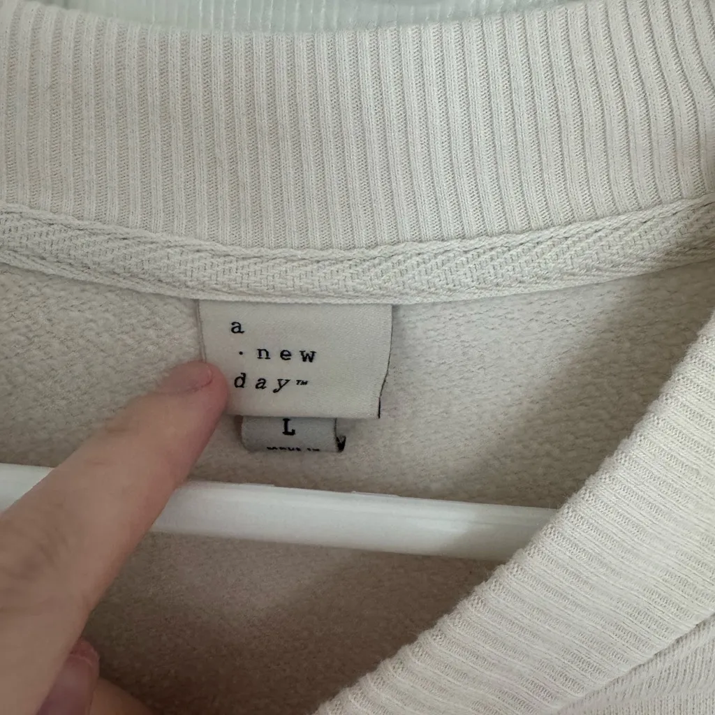 a new day Women's Cream Sweater with Sparkling Accents - Image 3