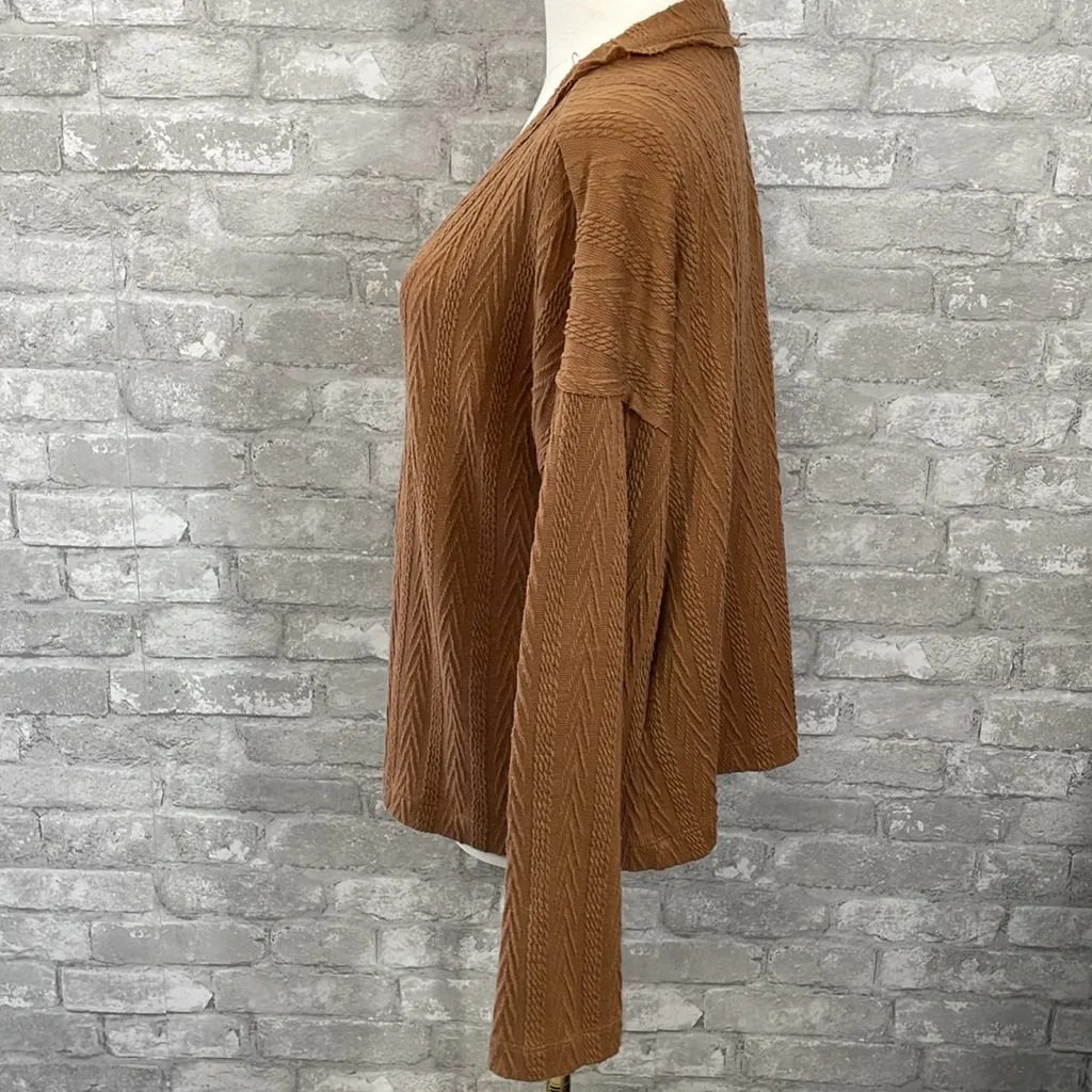 Maurices Tan Button-Up Textured Cardigan - Image 2