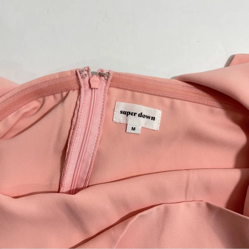 NWT Super‎ Down Aubrey Off-Shoulder Jumpsuit Pastel Pink Size MEDIUM - Image 7