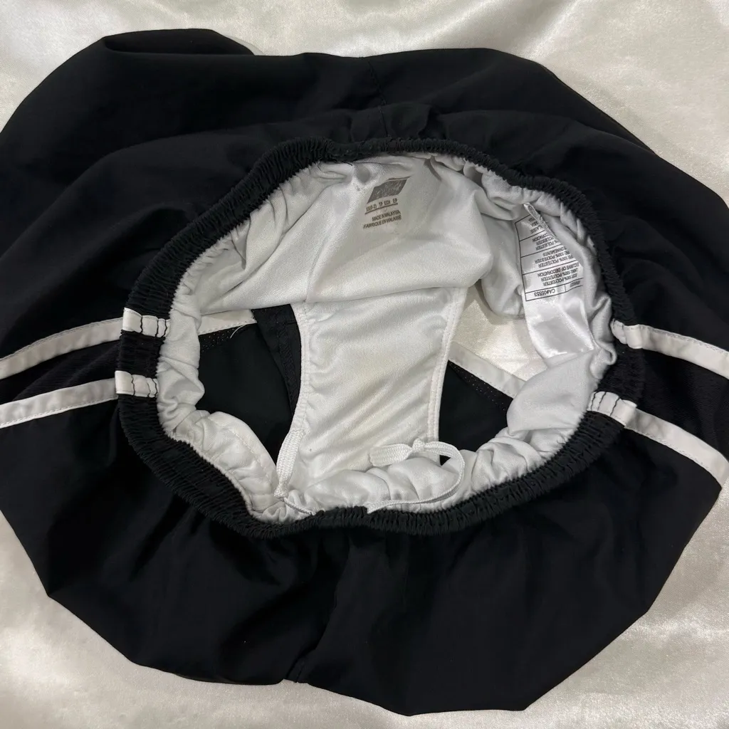 Nike Womens Dri-FIT Tempo Mid-Rise Brief-Lined Running Shorts XS Black White - Image 7