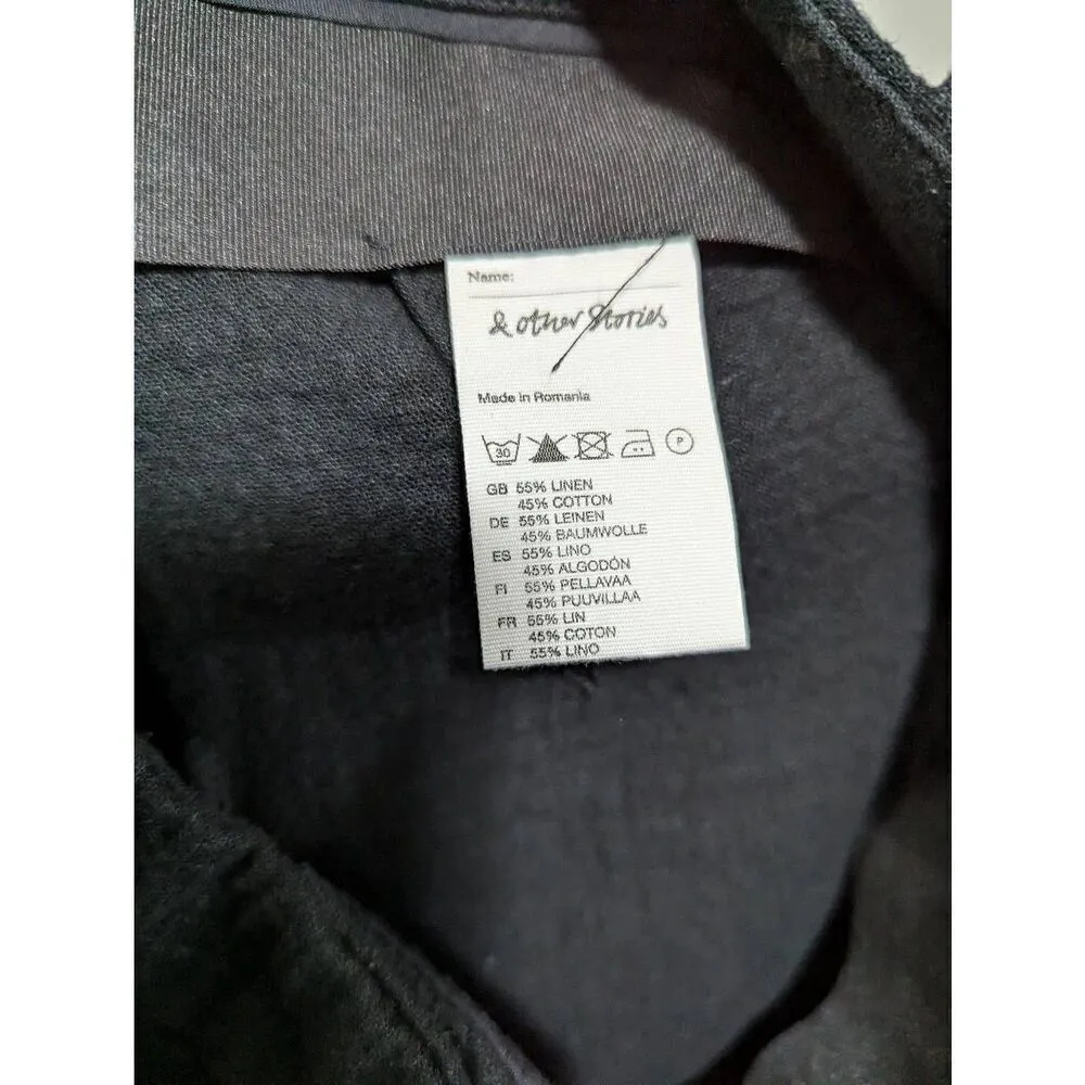 & other stories tailored linen shorts size 40/M - Image 4