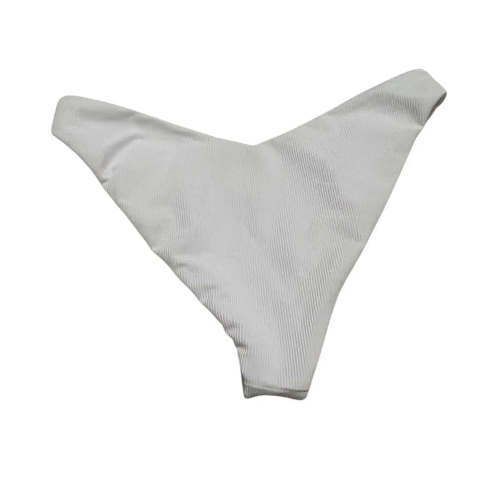 Beach Riot Vanessa Women's White Bikini Bottom Size L Swimwear - Image 6