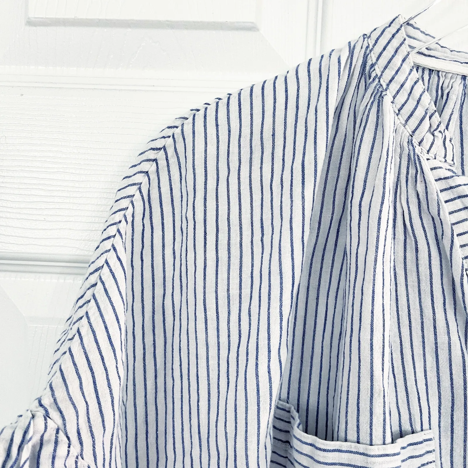 Free People For Keeps Linen Blend Striped Tunic Top - Image 4