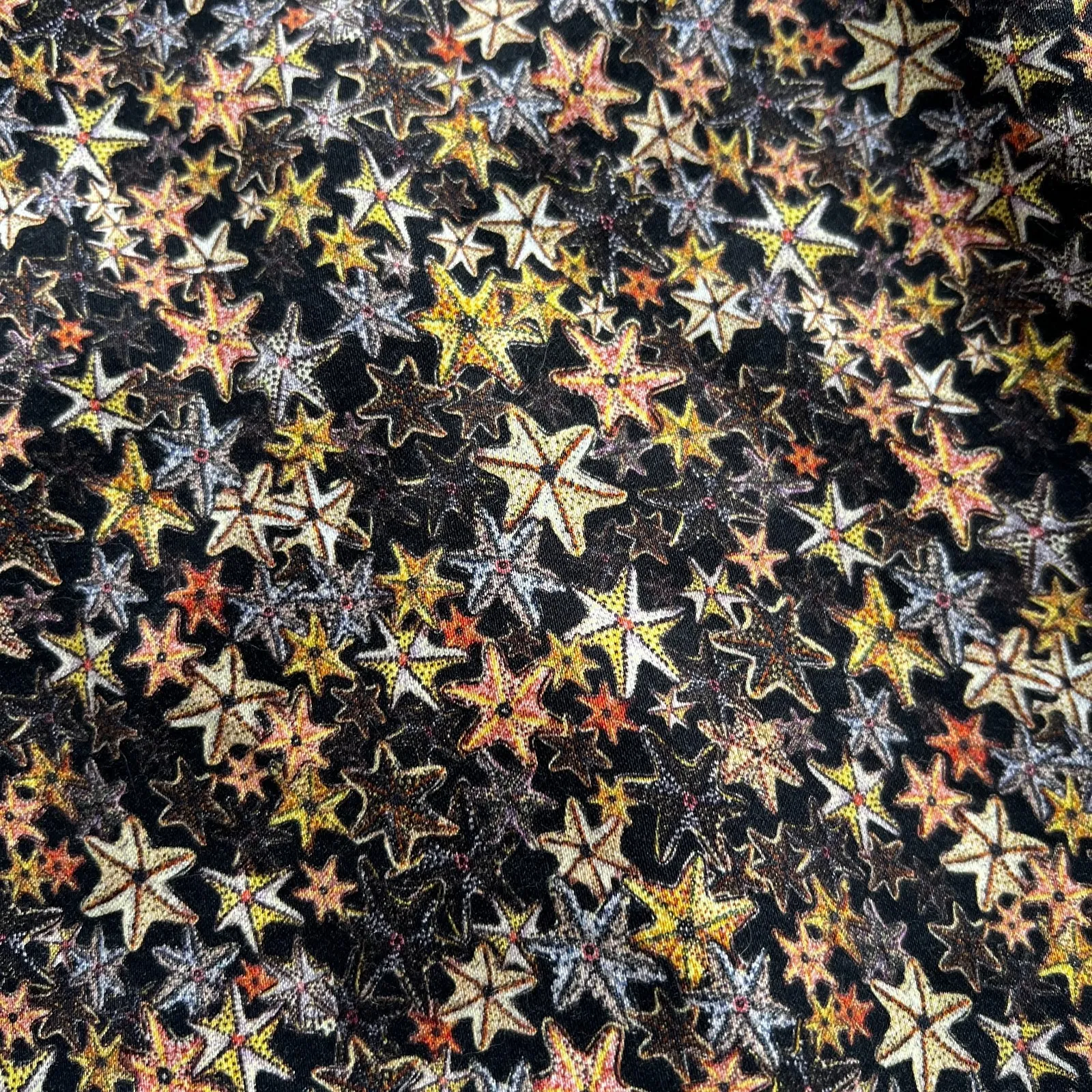 Kika Vargas Star Jacket Button Down Blouse Black Cotton Blend Colombia Sz XS‎ - Image 4