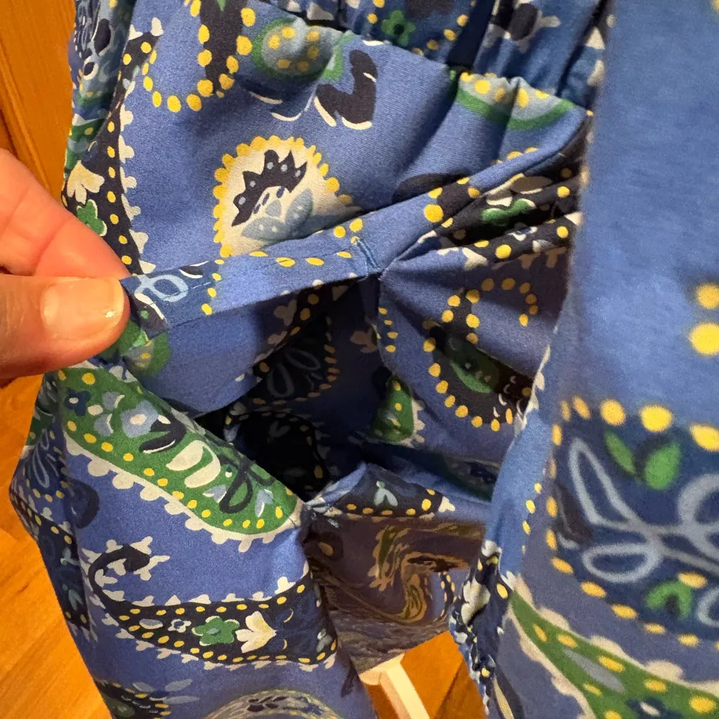 Croft & Barrow Blue Paisley Women's Dress size S - Image 6