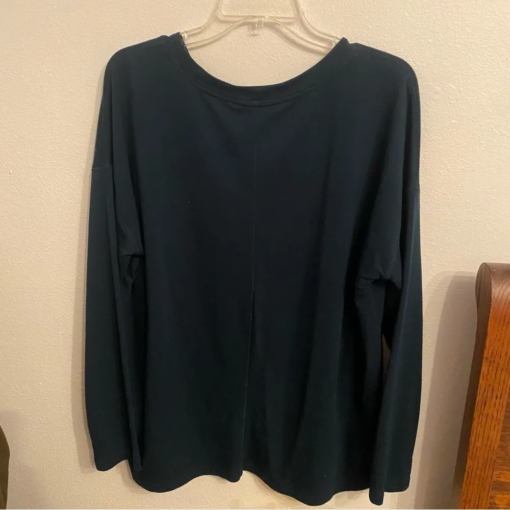 Old Navy Active Dark Teal Long sleeve soft shirt size large NWOT - Image 2