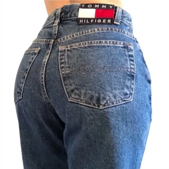 Tommy Hilfiger Jeans 29 NWT 90’s Style High Waist Taper Body Hugging Slim Denim - Image 2