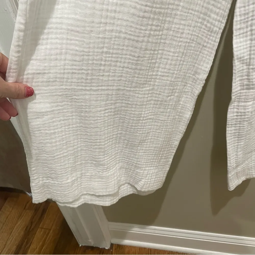 Bar III White Gauze Wide-Leg Pants Women’s Size Large New with Tags - Image 6