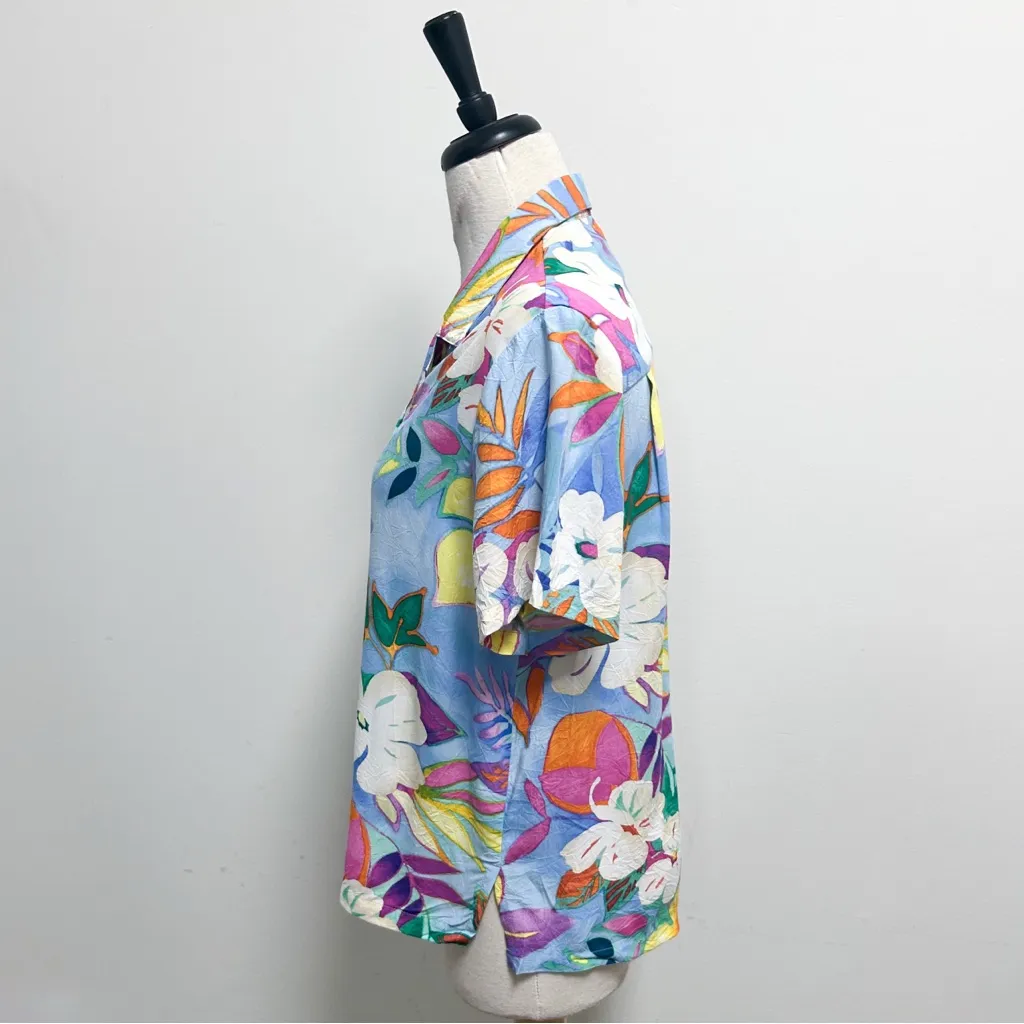 Jams World Vintage Luau Short Sleeve Button Shirt Maxi Dress Set Small Medium - Image 10