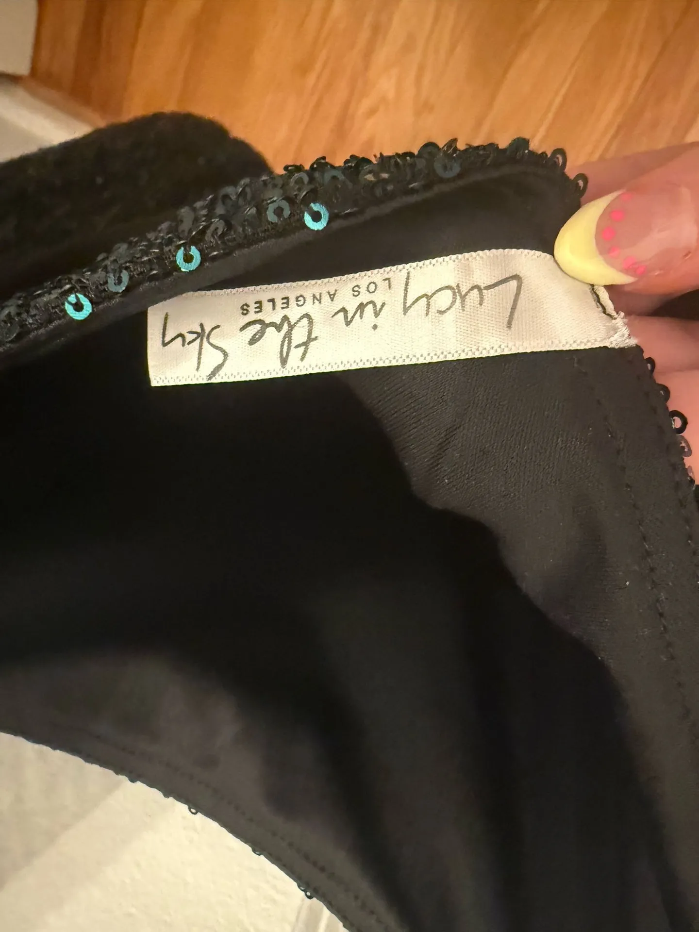 Lucy in the Sky Mini Dress Green Sequin Emerald - Image 4