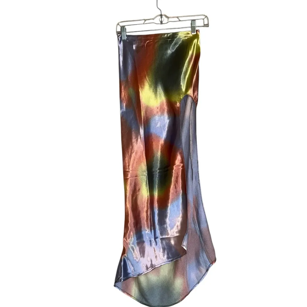 NWOT Silence & Noise Silence + Noise Norah Satin Slip Maxi Skirt in Purple - Image 5