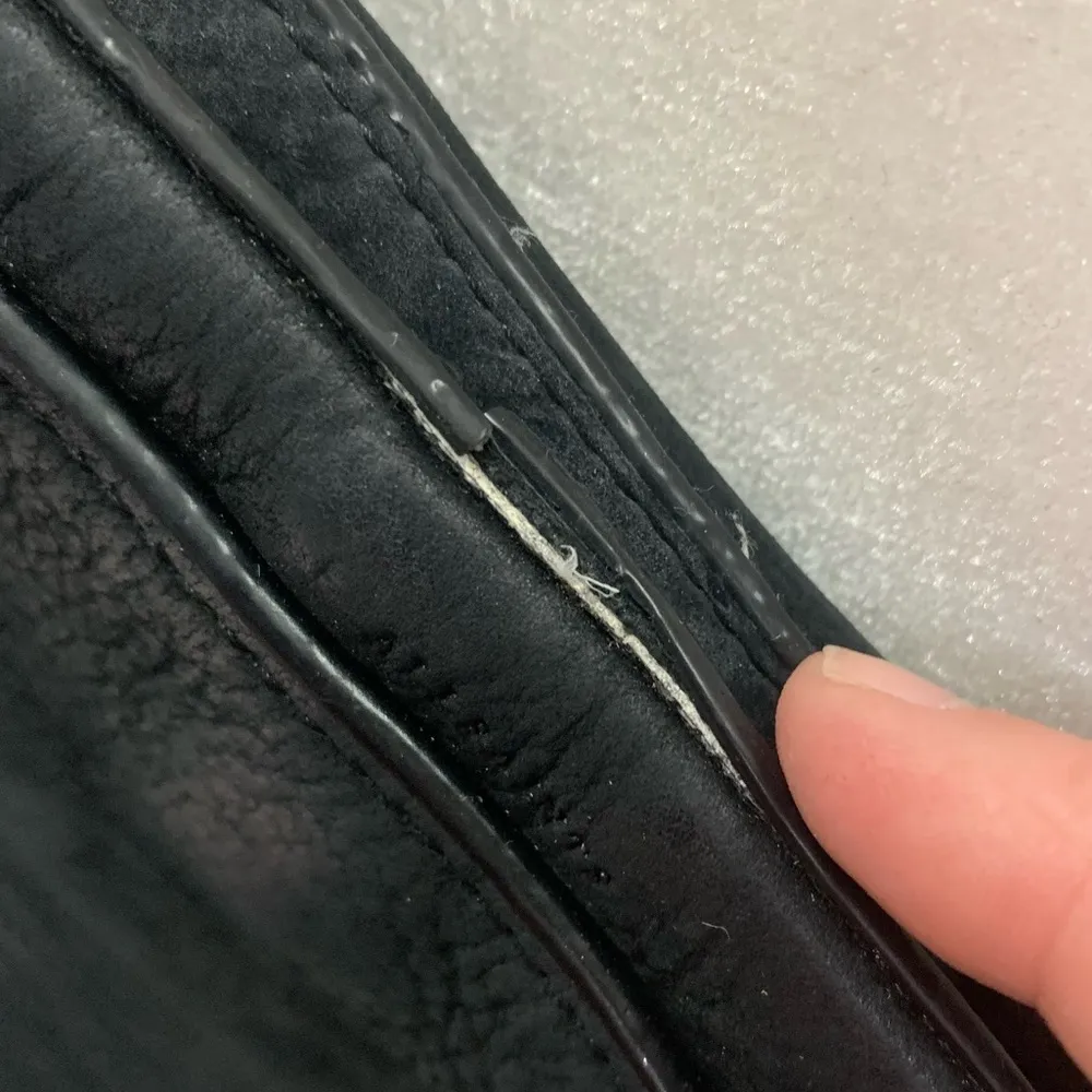 Suede Leather Crossbody Bag, - Image 8