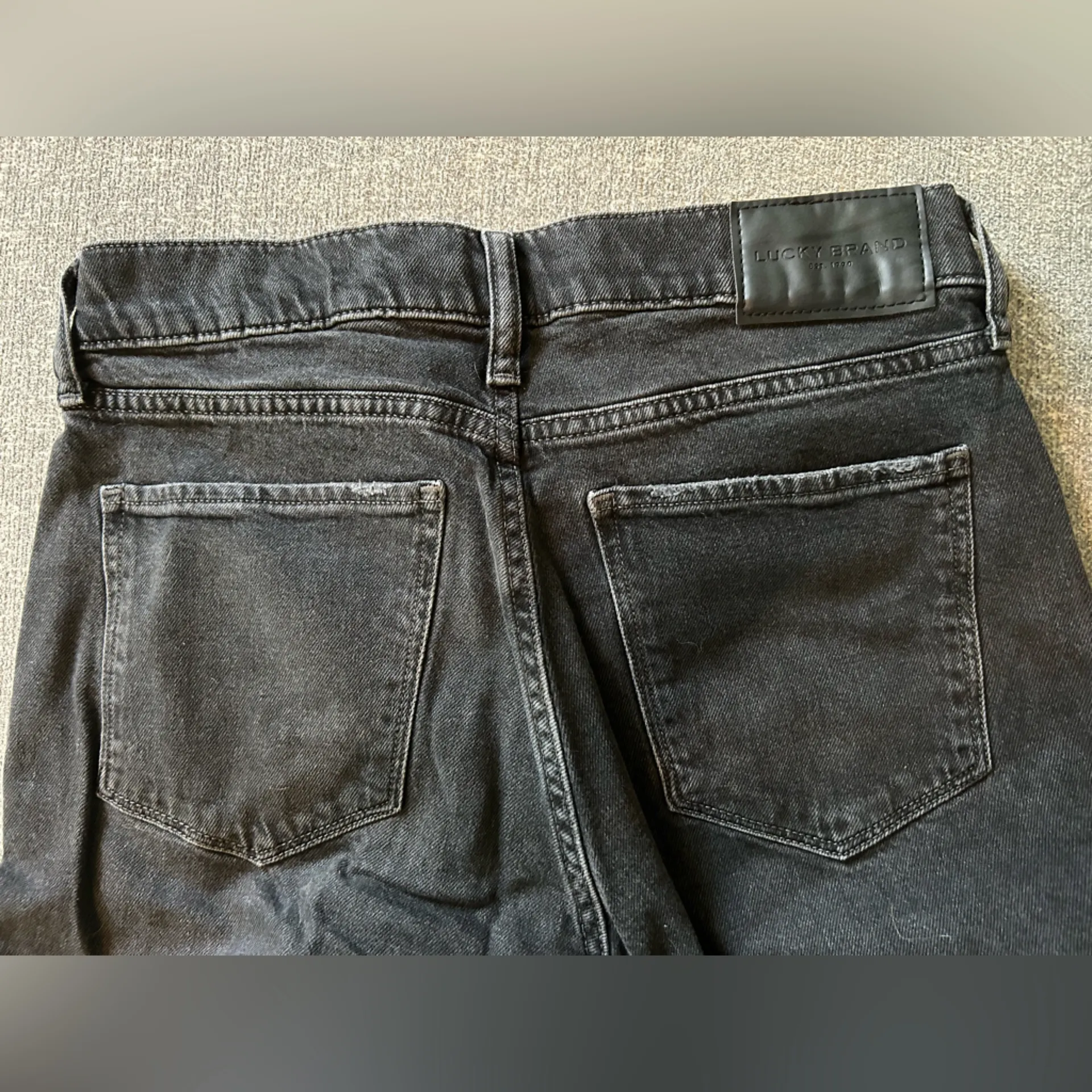 Lucky Brand Zoe High Rise Straight Leg Jeans Black size 26(2) - Image 6